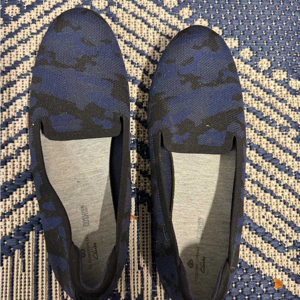 Clarks Navy Slip-On Shoes